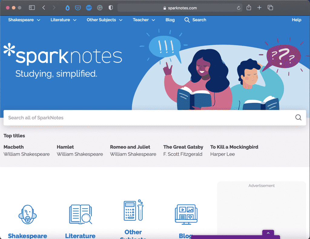 SparkNotes | Tools for Studying | Abakcus