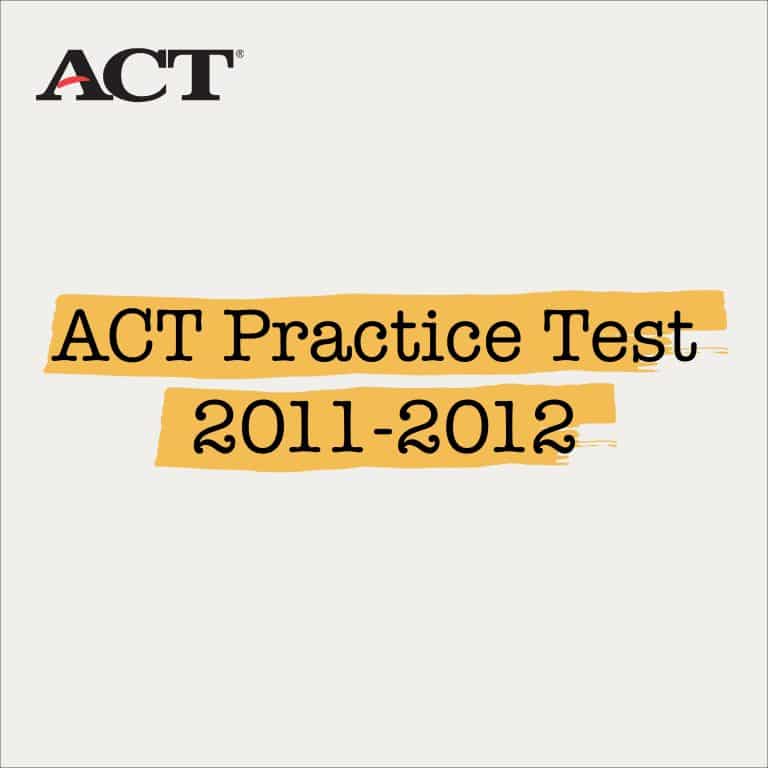 ACT Practice Test 2011 2012
