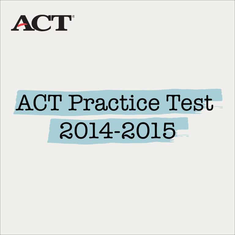 ACT Practice Test 2014 2015