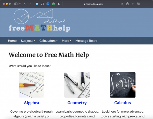 Free Math Help | Cool Math Tools | Abakcus