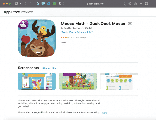 Moose Math | Math Games for Kids | Abakcus