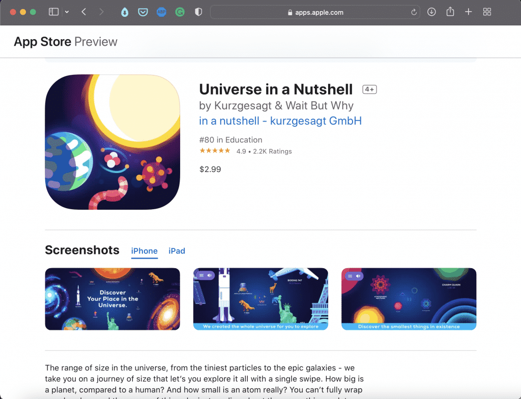 Universe in a Nutshell | Apps for Kids | Abakcus