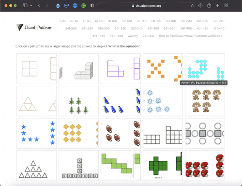 Visual Patterns | Math Tool | Abakcus