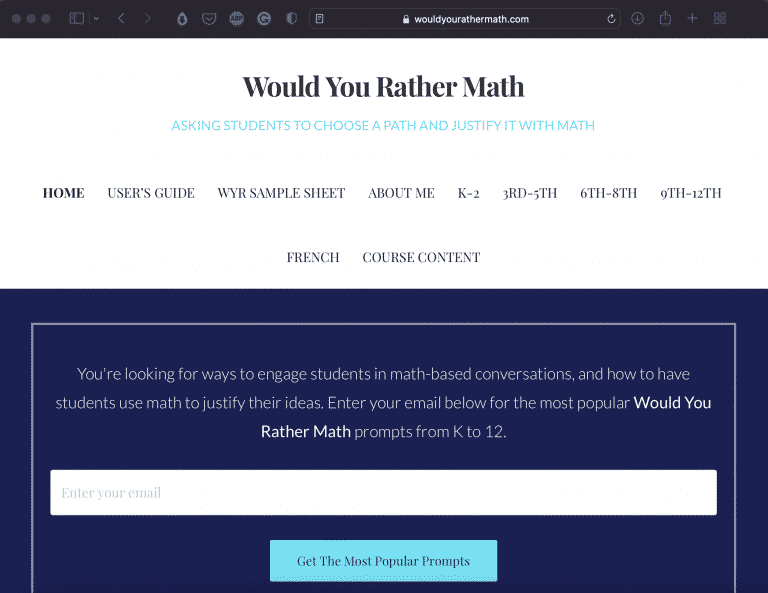 Would You Rather Math | Math Tool | Abakcus