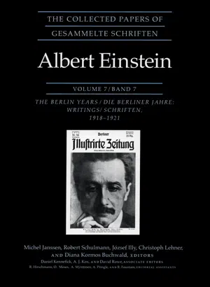 The Collected Papers of Albert Einstein, Volume 7: The Berlin Years: Writings