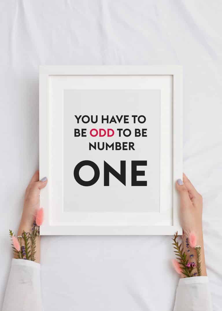You Have To Be Odd To Be Number One Printable Fun Math Poster