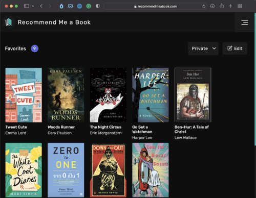 Recommend Me a Book | Tools | Abakcus