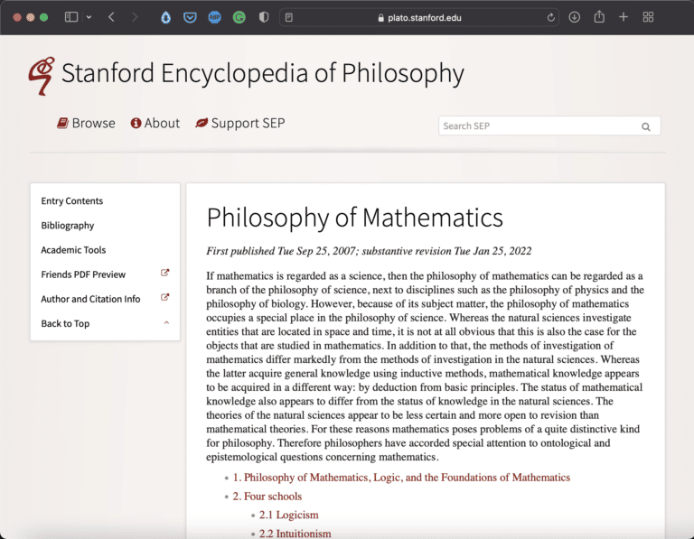 Stanford Encyclopedia of Philosophy | Tools | Abakcus