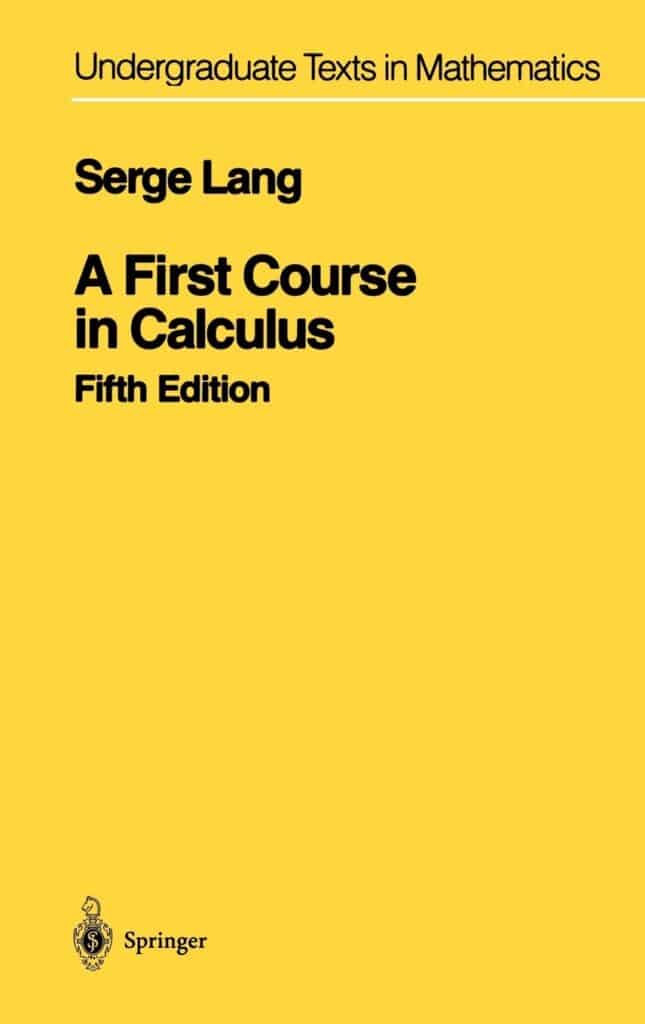 A First Course in Calculus by Serge Lang | Books | Abakcus