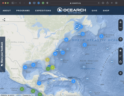 Ocearch Shark Tracker | Tools | Abakcus