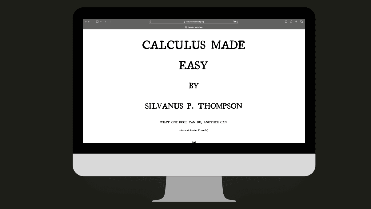 Calculus Made Easy