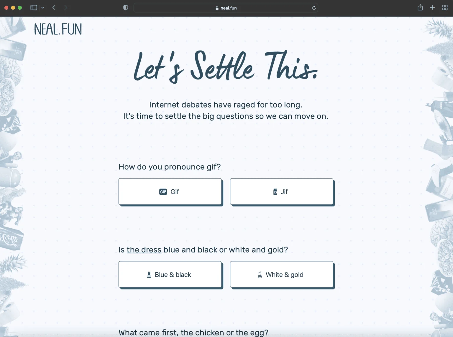 Let's Settle This | Neal.Fun | Abakcus