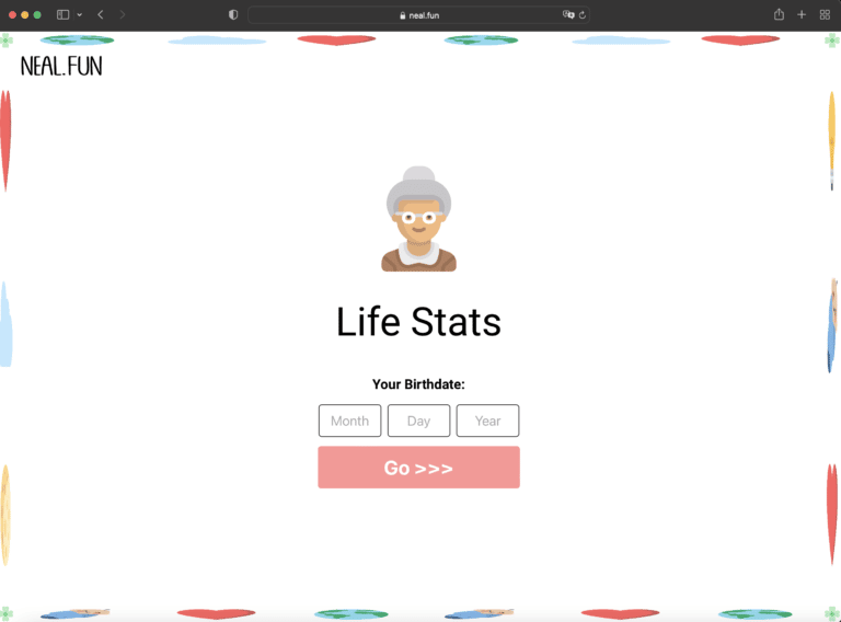 Life Stats | Neal.Fun | Abakcus