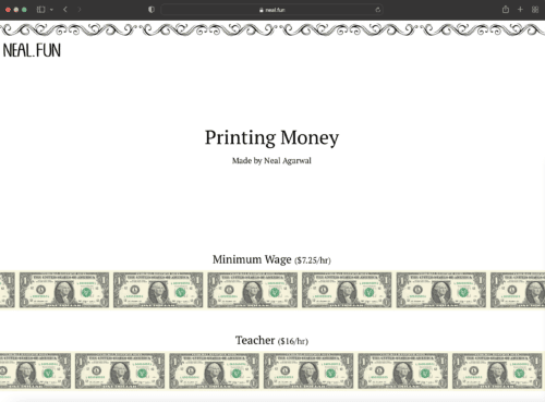 Printing Money | Neal.Fun | Abakcus