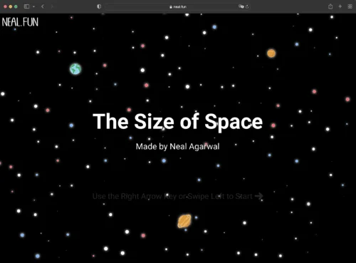 The Size of Space | Neal.Fun | Abakcus