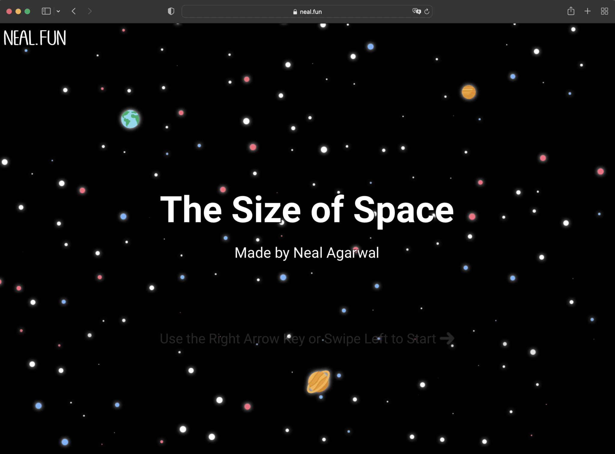 The Size of Space | Neal.Fun | Abakcus