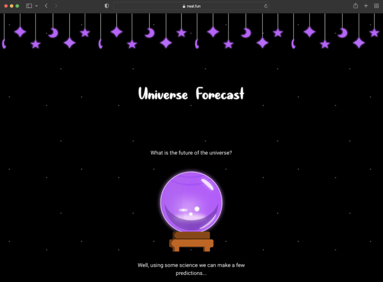 Universe Forecast | Neal.Fun | Abakcus