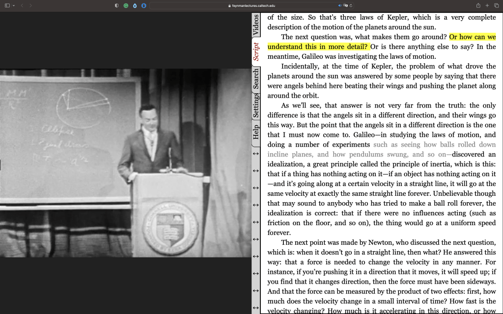 Feynman Lecture on Physics