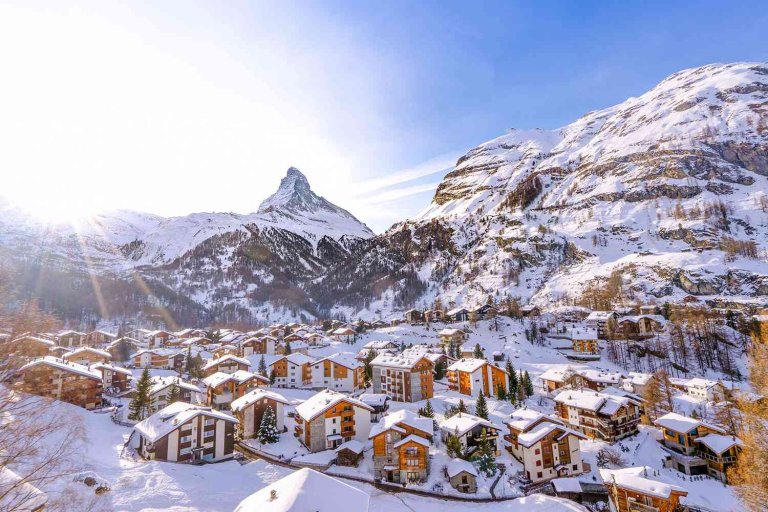 Car-free town of Zermatt, Switzerland