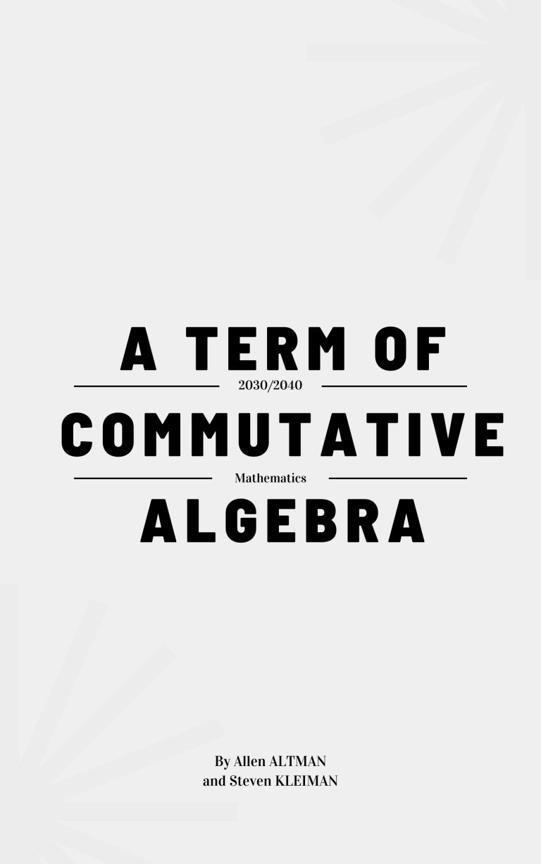 A Term of Commutative Algebra