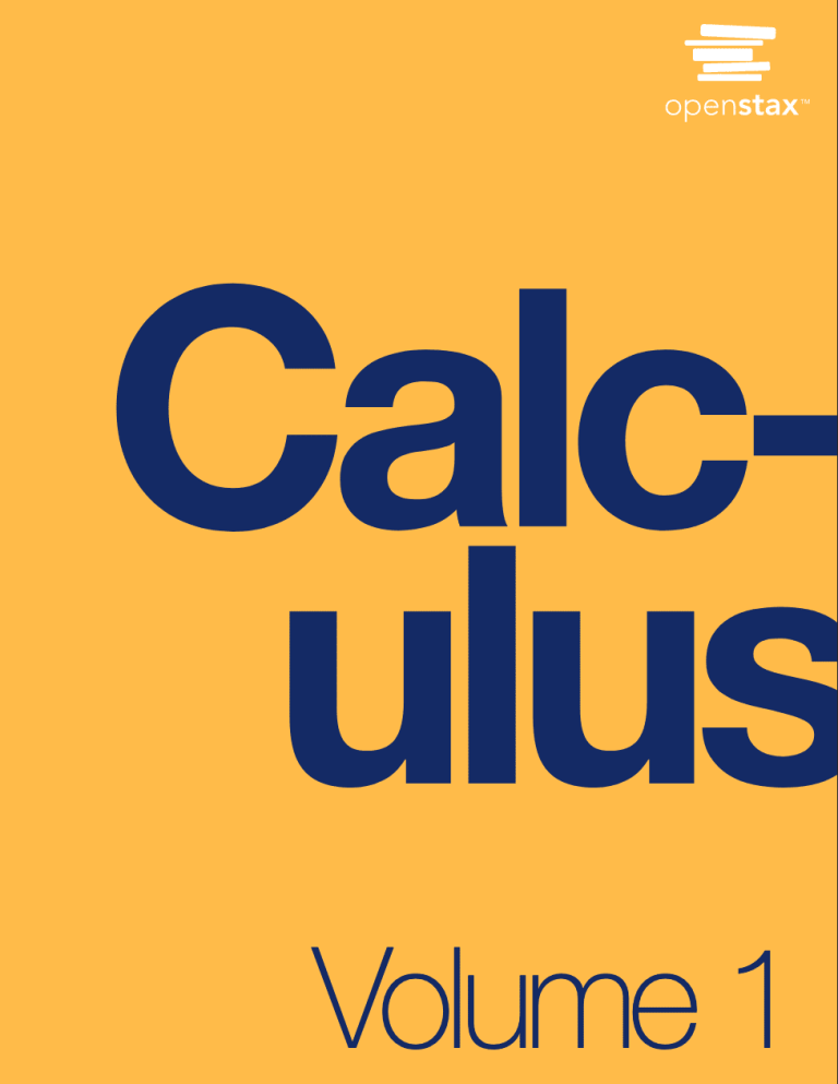 Calculus Volume 1 by Edwin Herman