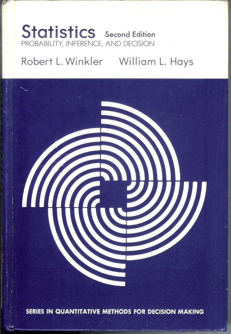 Statistics- Probability, Inference, and Decision by Robert L. Winkler