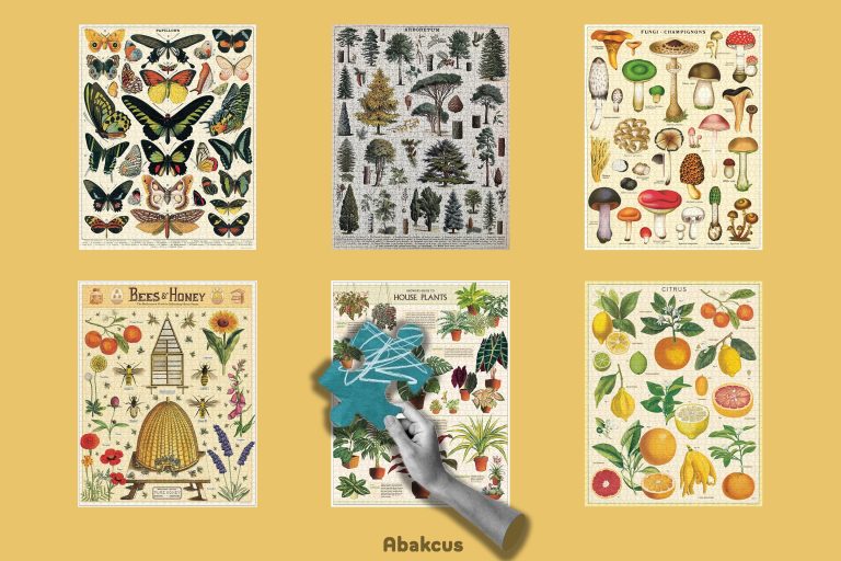 6 Beautiful Puzzles from Cavallini Vintage Puzzle Collection