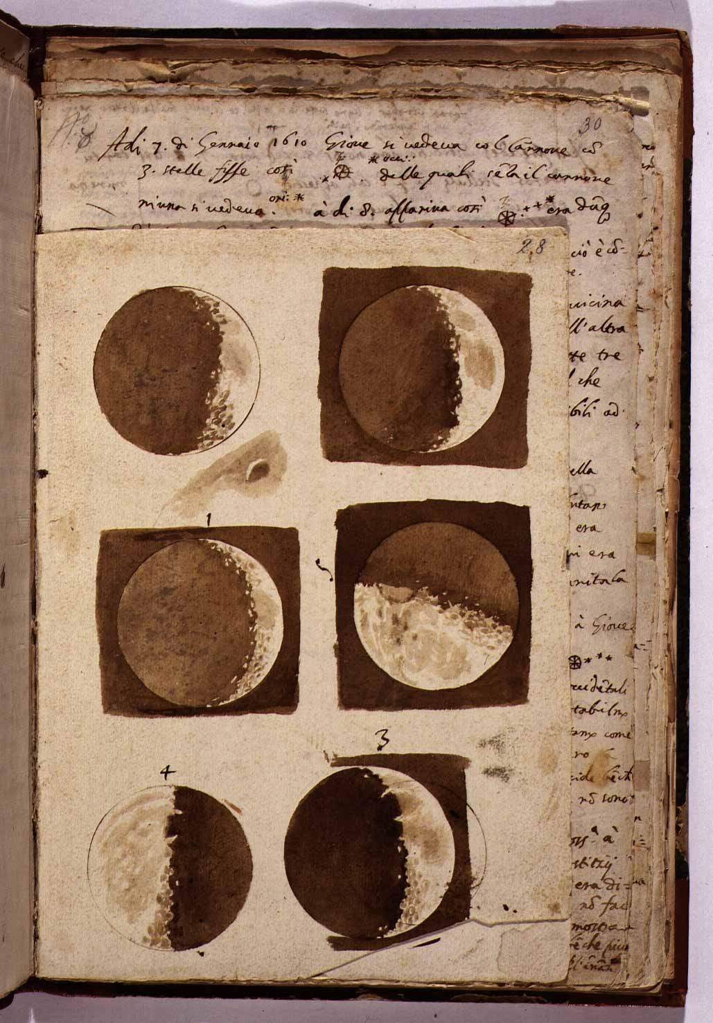 Galileo Galilei Moon Drawings